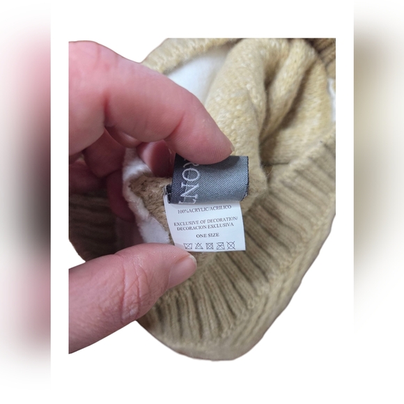 Scala Pronto Knit Beanie with Faux Fur Pom - Ivory/Cream/Tan - OSFM main image 5